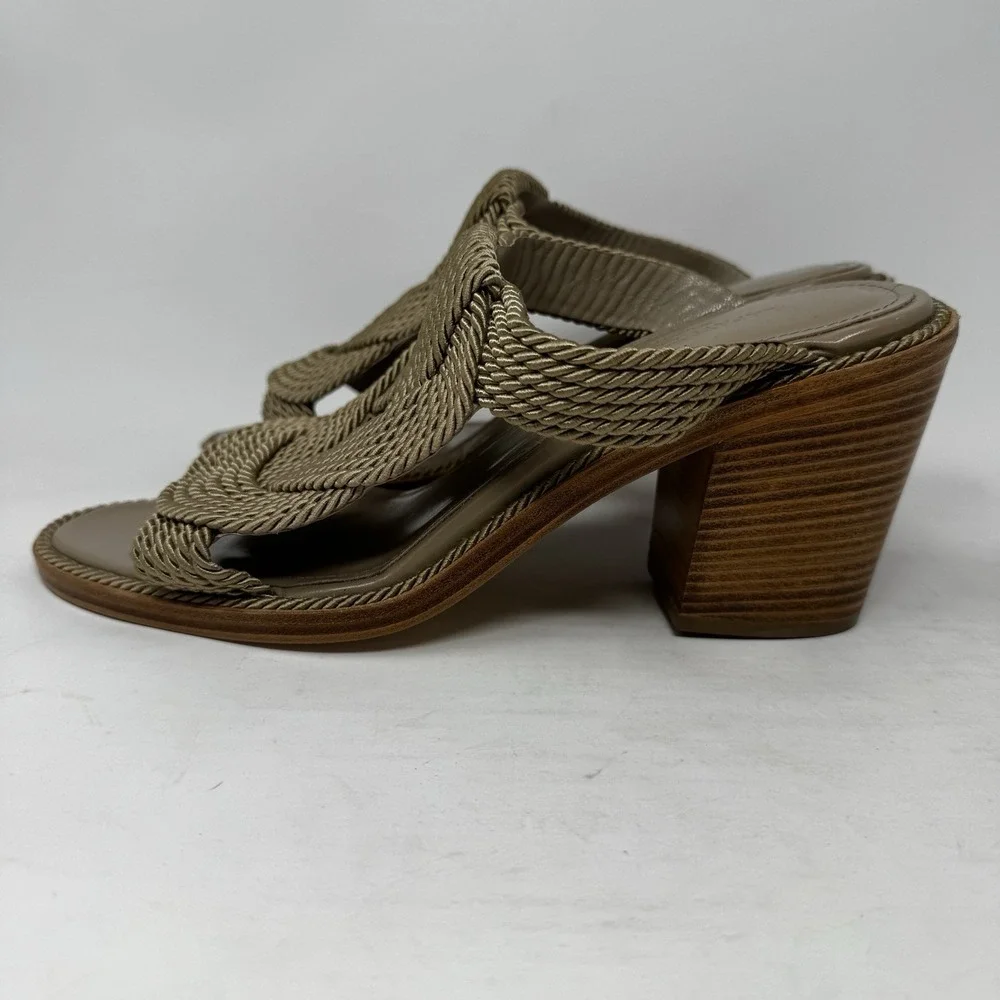 Lafayette 148 New York Darian Knot Sandal Made Italy Tan Womens Size 41 11 Shoes